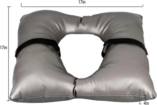 Vista 2 de Cojín de asiento para mesita de noche, 16 x 16 pulgadas, funda de cojín suave impermeable, silla cómoda, cojín de ajuste universal para ancianos