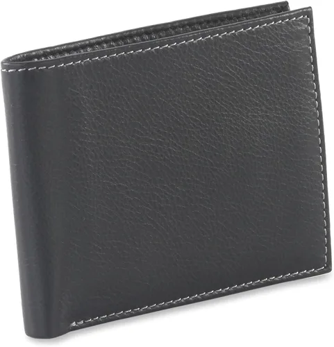 Vista 3 de Style N Craft Billetera plegable para mujer, negro, cerrado 4-12"Wx3-12"H