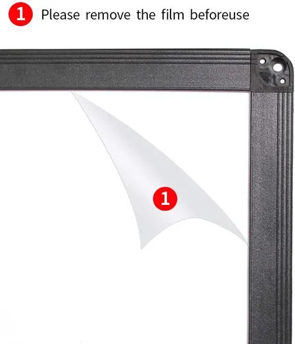 Vista 5 de VIZ-PRO Pizarra blanca magnética/pizarra de borrado en seco con marco de aluminio negro, 48 x 24 pulgadas, incluye 4 borradores y 2 marcadores y 4