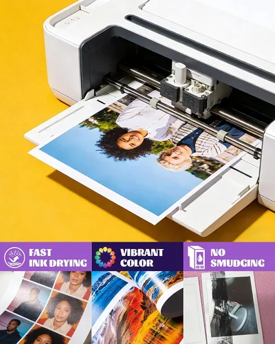 Vista 4 de 100 hojas de papel fotográfico brillante de doble cara, grueso, de alta calidad, 8.5 x 11 pulgadas, 10.58 oz/m², 80 libras, solo para impresora