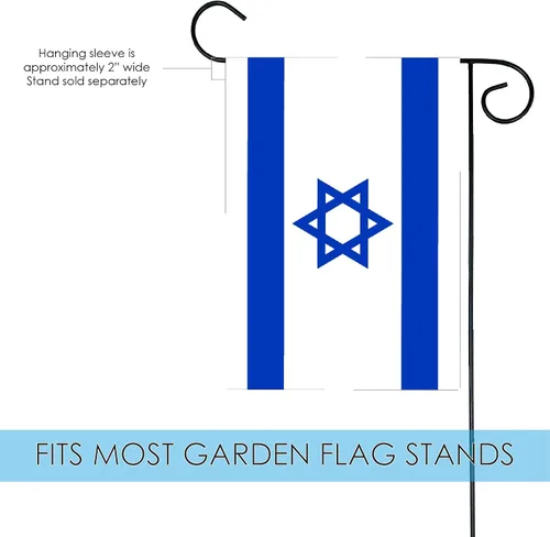 Vista 3 de Toland Home Garden 1110641 Bandera de Israel 12.5 x 18 pulgadas decorativa, jardín (12.5 x 18 pulgadas)