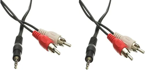 Vista 9 de Cable de audio estéreo macho a doble RCA macho (derecho e izquierdo), 6 pies - Paquete de 3
