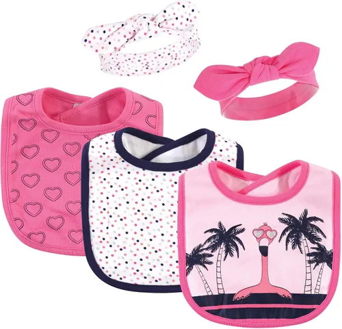 Vista 39 de Hudson Baby Conjunto de babero y diadema de algodón unisex para bebé Leopard Mamas Mini