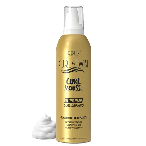 Vista 8 de EBIN NEW YORK Curl & Twist Supreme Curl Defining Mousse, 2.7 onzas líquidas