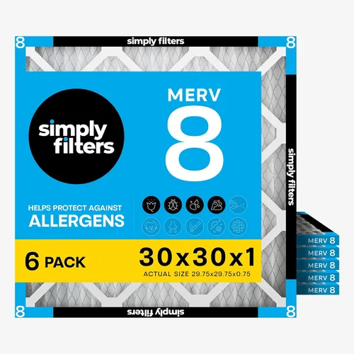 Vista 35 de Simply - Filtro de aire de 8x24x1, MERV 8, paquete de 6, para caldera/aire acondicionado de casa y HVAC (Tamaño real: 19.7 cm x 60.3 cm x 1.9 cm)