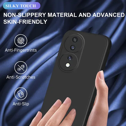 Vista 2 de Compatible con Honor 70 Funda de silicona púrpura Honor 70 funda protectora delgada a prueba de golpes funda protectora suave antihuellas dactilares