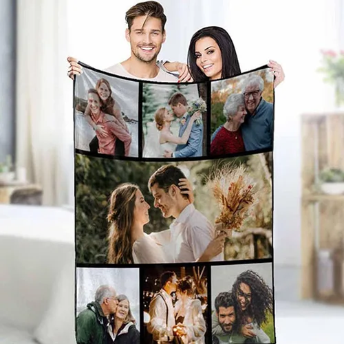 Vista 19 de Mantas personalizadas con fotos, mantas personalizadas con imágenes para mamá, adultos, bebés, padres, amigos, amantes, perros, mascotas
