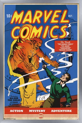 Vista 9 de Trends International Marvel Comics - Póster de pared de The Very First Marvel Comics #1, 14.725 x 22.375 pulgadas, versión enmarcada de madera