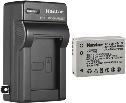 Vista 8 de Kastar Reemplazo del cargador de batería de pared de CA para Canon NB-10L NB10L, NB-10LH NB10LH, cargador Canon CB-2LC, Canon PowerShot SX40 HS