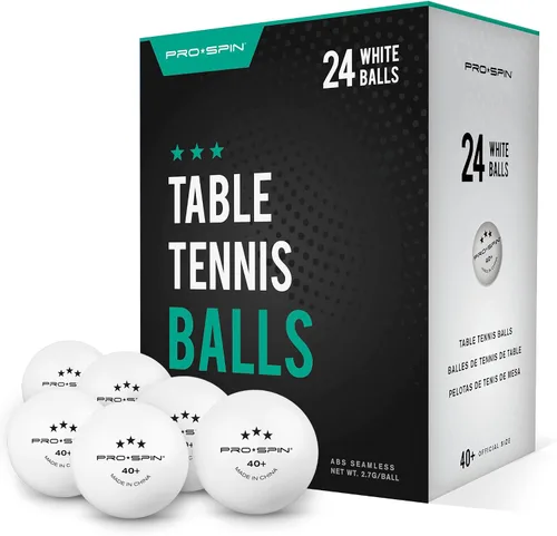 Vista 10 de PRO-SPIN High-Performance Ping Pong Balls (12/24/60 Pack Sizes) White 40+ Table Tennis Balls Premium ABS Plastic Professional Quality