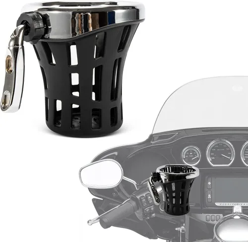 Vista 8 de PSLER - Soporte para vaso de bebida para motocicleta, soporte para Touring Goldwing negro