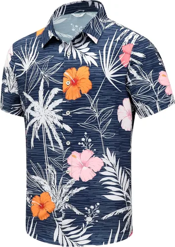 Vista 11 de SheLucki - Camisa hawaiana para hombre, unisex, de manga corta, con botones, para la playa y el verano, ropa casual estampada con sombra de palmas
