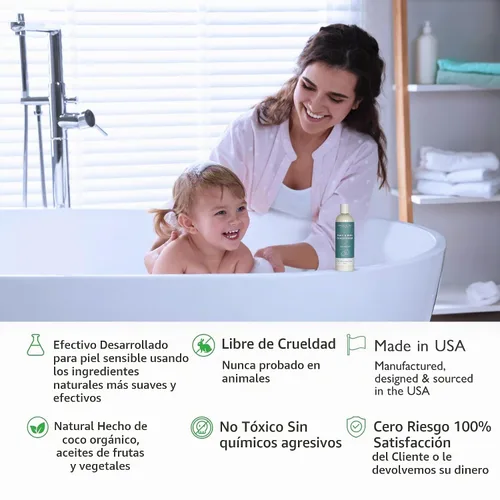 Vista 5 de SoCal Suds & Company Acondicionador orgánico para bebés y niños, sin