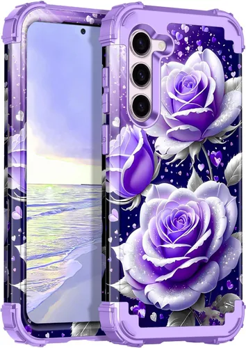 Vista 10 de Casetego Funda compatible con Galaxy S21 5G, tres capas, resistente, a prueba de golpes, protección completa, policarbonato duro y TPU suave