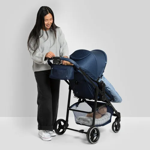 Vista 6 de Delta Children babyGap - Organizador clásico para cochecito individual, organizador de cochecito de ajuste universal, accesorio desmontable para Azul