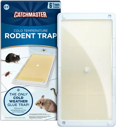 Vista 9 de Catchmaster Trampas de pegamento para ratas y ratones con masilla adhesiva, 2 unidades, tablero de pegamento grande a granel, trampas para ratas