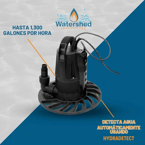 Vista 4 de Watershed Innovations HydraPump Smart Flex - Bomba de agua sumergible - Bomba de cubierta de piscina - Bomba eléctrica portátil - Tecnología