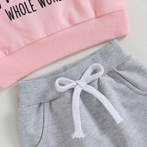 Vista 24 de GOOCHEER Conjunto de ropa de manga larga para niña pequeña, camisa y pantalones para niña, conjunto de ropa de primavera, otoño e invierno