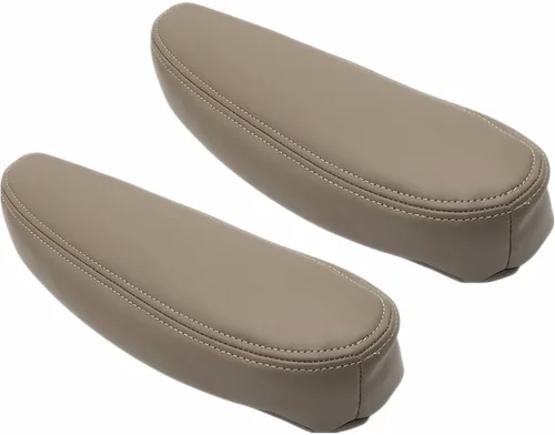 Vista 6 de NLQR 2 fundas para reposabrazos de asiento, color marrón neutro medio 522, compatible con Chevy Silverado Tahoe Suburban Avalanche GMC Sierra Yukon