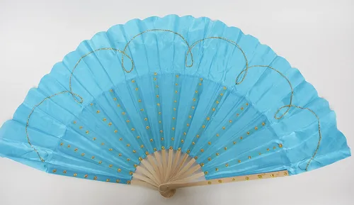 Vista 2 de Aficionados de la danza vietnamita - Tamaño grande 36" x 19" SJ105 (azul oceánico)