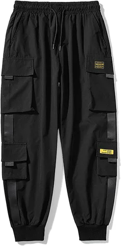 Vista 6 de Streetwear - Pantalones de hip hop, pantalones cargo deportivos, casuales, deportivos, para hombres, parejas, mujeres, unisex