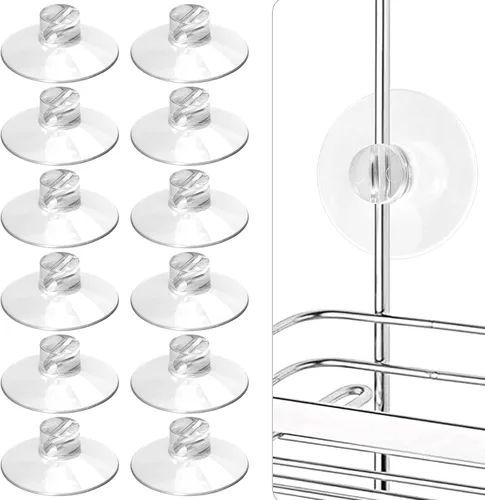 Vista 5 de YeeBeny 6 conectores de ducha para alisar la superficie Las ventosas son fáciles de colocar, ventosas de repuesto compatibles con Zenna Home