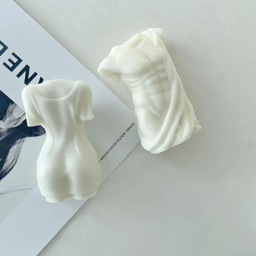 Vista 5 de Molde de vela en forma de cuerpo para mujeres, figuras musculosas y masculinas femeninas, molde de silicona para jabón, cera de soja, resina epoxi