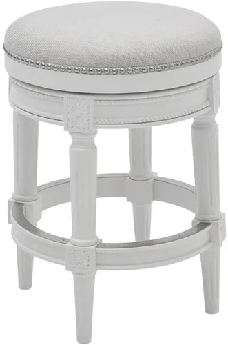 Vista 9 de New Ridge Home Goods Chapman Taburete giratorio de 26 pulgadas de altura de mostrador sin respaldo en nogal