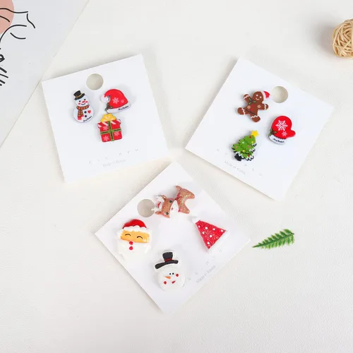 Vista 4 de LONG TIANTIAN 10 broches de Navidad lindos para Navidad, árbol de Papá Noel, Papá Noel, reno, broche de regalo para mujeres y niñas, Aleación