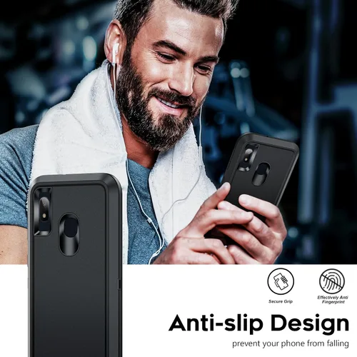 Vista 8 de LeYi Funda para teléfono Samsung-A10E: con protector de pantalla para teléfonos inteligentes, teléfonos desbloqueados, nuevas fundas con kit de Negro