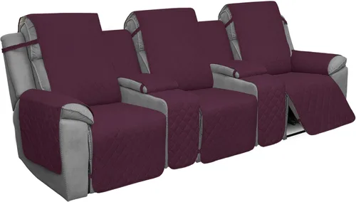 Vista 26 de Easy-Going - Funda reclinable con consola, funda de sofá reversible para sala de estar, funda de sofá dividida para cada asiento con correas