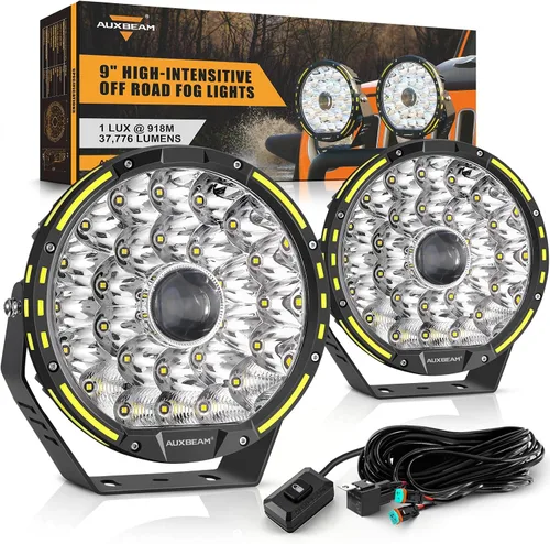 Vista 11 de Auxbeam Cubiertas protectoras negras de 7 pulgadas, protector de luz redondo para todo terreno, cumple con Street Road, tapa de lente de 7 pulgadas