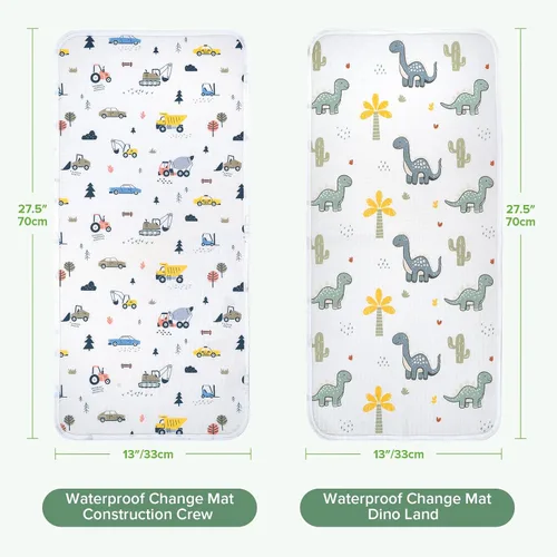 Vista 9 de haakaa Forro impermeable para cambiador, 100% algodón, suave y transpirable