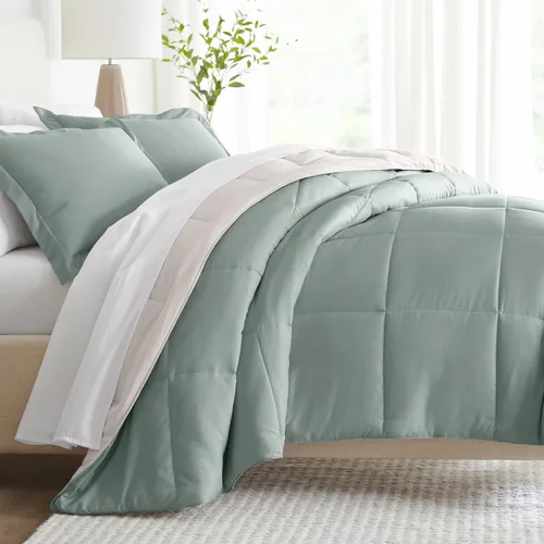 Vista 53 de Juego de colcha individual de Linen Market (2 piezas): lleva el lujo a casa con nuestros edredones alternativos de plumón suaves y ligeros