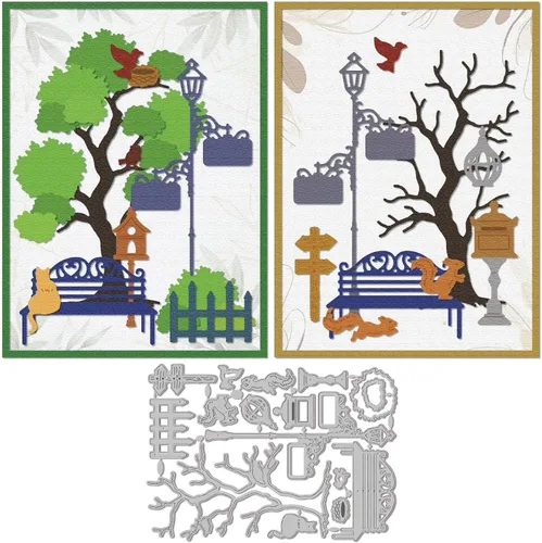 Vista 10 de GLOBLELAND Herramientas para asar a la parrilla, troqueles de corte para hacer tarjetas, troqueles de corte de barbacoa de primavera para bricolaje