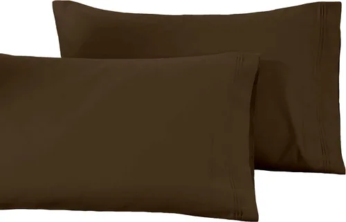 Vista 10 de Superior Juego de funda de almohada de algodón egipcio de 1500 hilos, color rosa empolvado