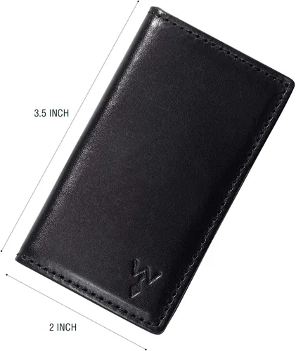 Vista 3 de Würkin Stiffs - Juego de collar magnético para viajes + espray protector de ropa surtido, funda tipo cartera de cuero negro, espray protector