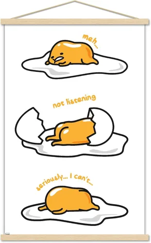 Vista 17 de Trends International Póster de pared de Gudetama - Not Listening