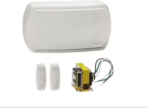 Vista 5 de Broan-NuTone Kit de Campanillas para Constructor con Botón Pulsador Iluminado, 1, Blanco - BK115LWH