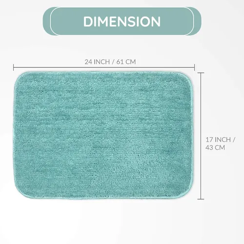 Vista 2 de RAJRANG - Alfombra de baño antideslizante para baño, 17 x 24 pulgadas, suave, absorbente, lavable, alfombra para puerta, decoración del hogar