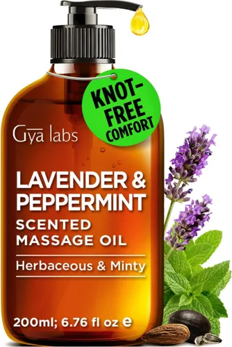 Vista 9 de Gya Labs - Aceite de masaje calmante de lavanda y manzanilla para terapia
