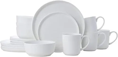 Vista 8 de Mikasa Samantha - Bandeja de porcelana de hueso ovalada ligera resistente a las astillas, 14 pulgadas, blanca