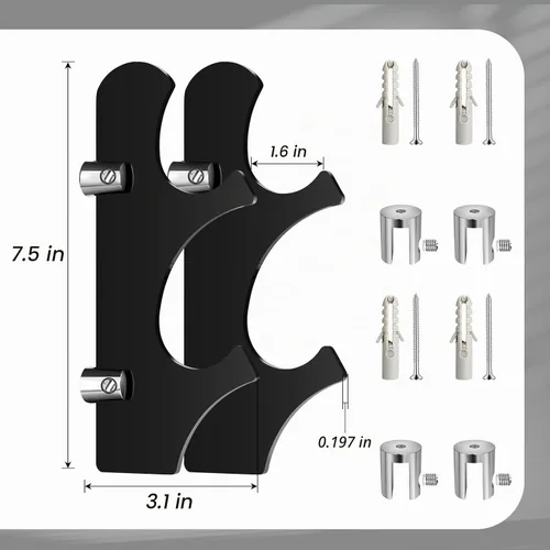 Vista 2 de TOPNEW Soporte de Pared para Sable de Luz, Soporte y Exhibidor de Sable de Luz Acrílico Adecuado para Espadas, Sable de Luz, Regalo para Negro