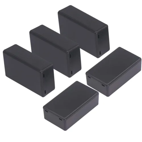 Vista 17 de Zulkit 12 cajas de proyecto de plástico ABS para proyectos eléctricos, caja de conexiones de energía, color negro, 1.97 x 1.10 x 0.59 pulgadas 12