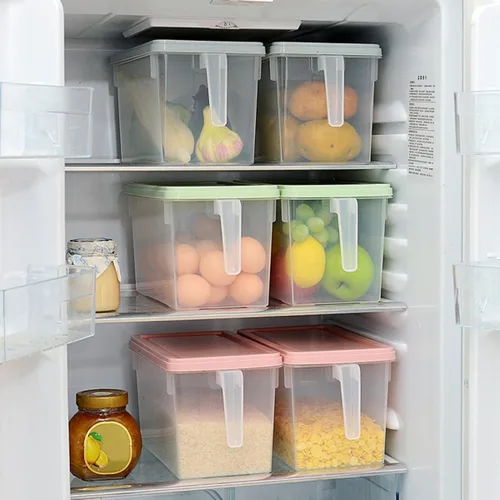 Vista 5 de UPKOCH Contenedores de almacenamiento de cocina Tapas Contenedores de refrigerador Caja de plástico Pp Material Almacenamiento fresco Organiza tus