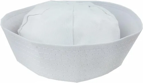Vista 5 de Sombreros de fiesta divertidos para adultos y sombrero de marinero de algodón blanco - sombreros de fiesta náutica - sombreros de vestir marinero