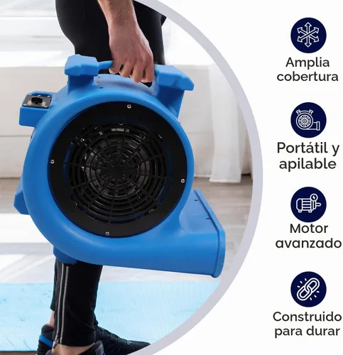 Vista 5 de Mounto 3 velocidades Air Mover 1HP 4000+ CFM Monster soplador de piso secadores de alfombras Secador de piso de limpieza