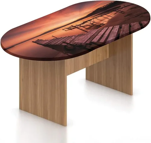 Vista 9 de XISUNYA Mantel ajustable ovalado, decoración de animales marinos, funda de poliéster elástico, un mantel ajustable con estampado de delfín nariz