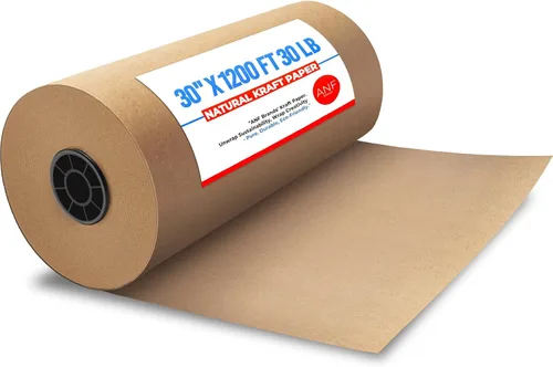 Vista 11 de ANF Brands (12 pulgadas x 1200 pies) - Papel kraft natural para embalaje, envío, llenado de vacíos y proyectos de arte para niños, 30 libras.