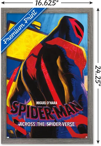 Vista 3 de Marvel Spider-Man: Across The Spider-Verse - Póster de pared de una hoja de Miguel O'Hara, 22.4 pulgadas de largo x 14.7 pulgadas de ancho, versión
